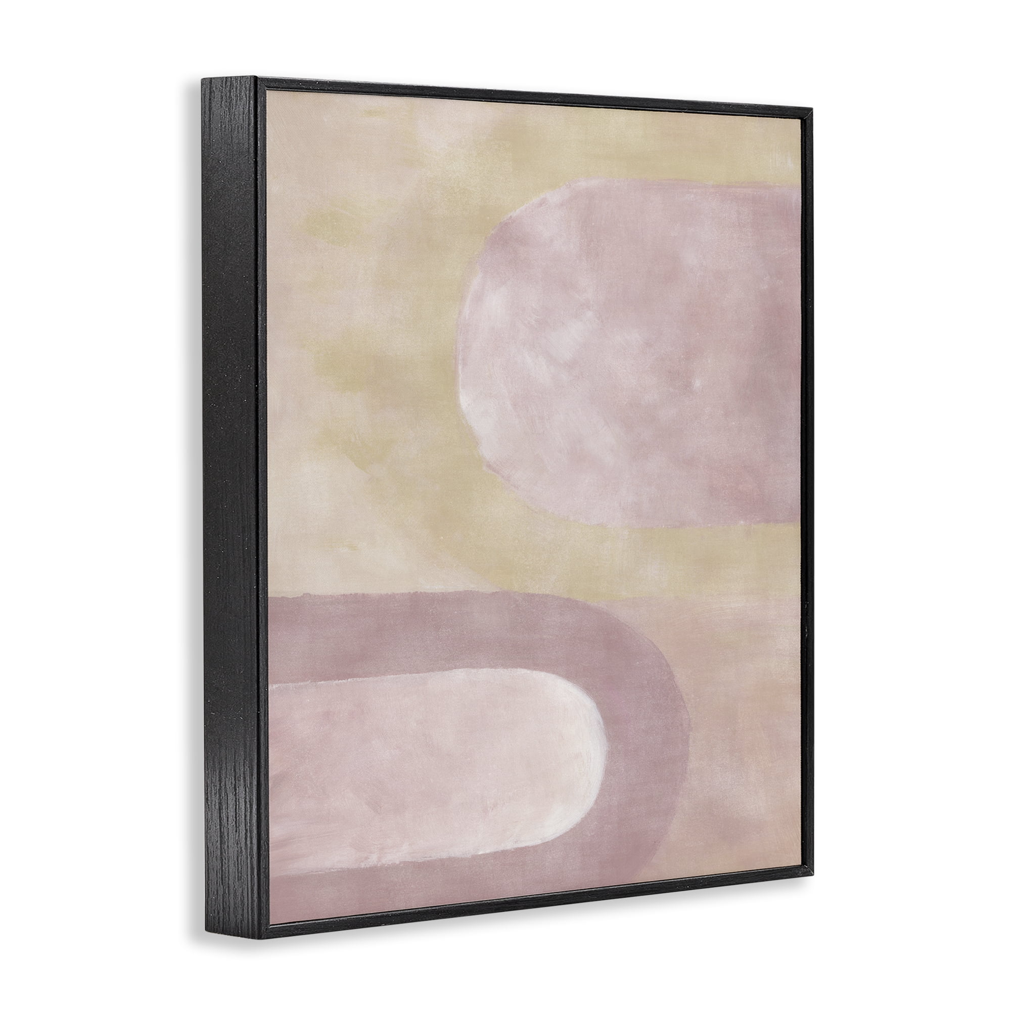 Stupell Industries Muted Pink Arches Abstract & Fractals Painting Black Framed Art Print Wall Art, 16 x 20