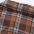 thumbnail image 5 of Plaid Shirts for Men Short Sleeve, Button Down Shirt Casual Tops, Coffee, 5 of 8
