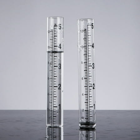FOLOYORI Tube For Rain Gauge Flat Bottomed 2Set