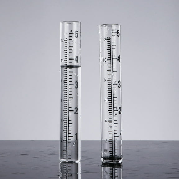 FOLOYORI Tube For Rain Gauge Flat Bottomed 2Set