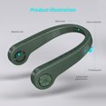 thumbnail image 2 of Portable Neck Fan. bladeless neck fan,for Indoor Outdoor Travelling,USB Rechargeable Personal Fan,Rechargeable, Headphone Design,3 Speeds Operated Adjustable,neck fans for women men, 2 of 8