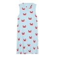 thumbnail image 3 of Happy Little Crabs Spring Summer Dresses for Women Fashion T-shirt Dress Casual Sleeveless Loose Sundress with Pockets, 3 of 5
