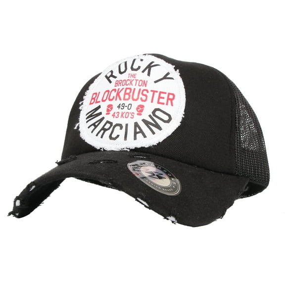 WITHMOONS Baseball Cap Distressed Meshed Hat Vintage Patched NCM1062 (Black)