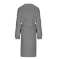 thumbnail image 5 of Fanxing Womens Classic Fleece Robes with Belt Soft Fuzzy Plush Bathrobes for Ladies Winter Warm Spa Housecoat Gray L, 5 of 8