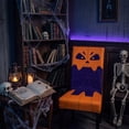 thumbnail image 6 of PYURTEP Halloween Chair Covers, Spooky Face Slipcovers, Double-Sided Printed Decorative Chair Covers for Indoor Outdoor Dining Halloween Decor, 6 of 6