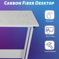 thumbnail image 4 of YRLLENSDAN Adjustable Feet L Shaped Gaming Desk with Monitor Stand, White, 4 of 7