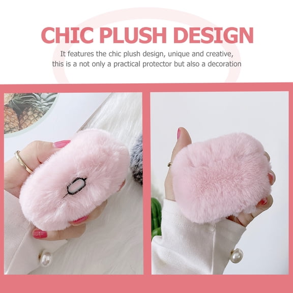 HONMEET Plush Earbuds Sleeve with Bump and Fall Case Cover for Earphone Storage