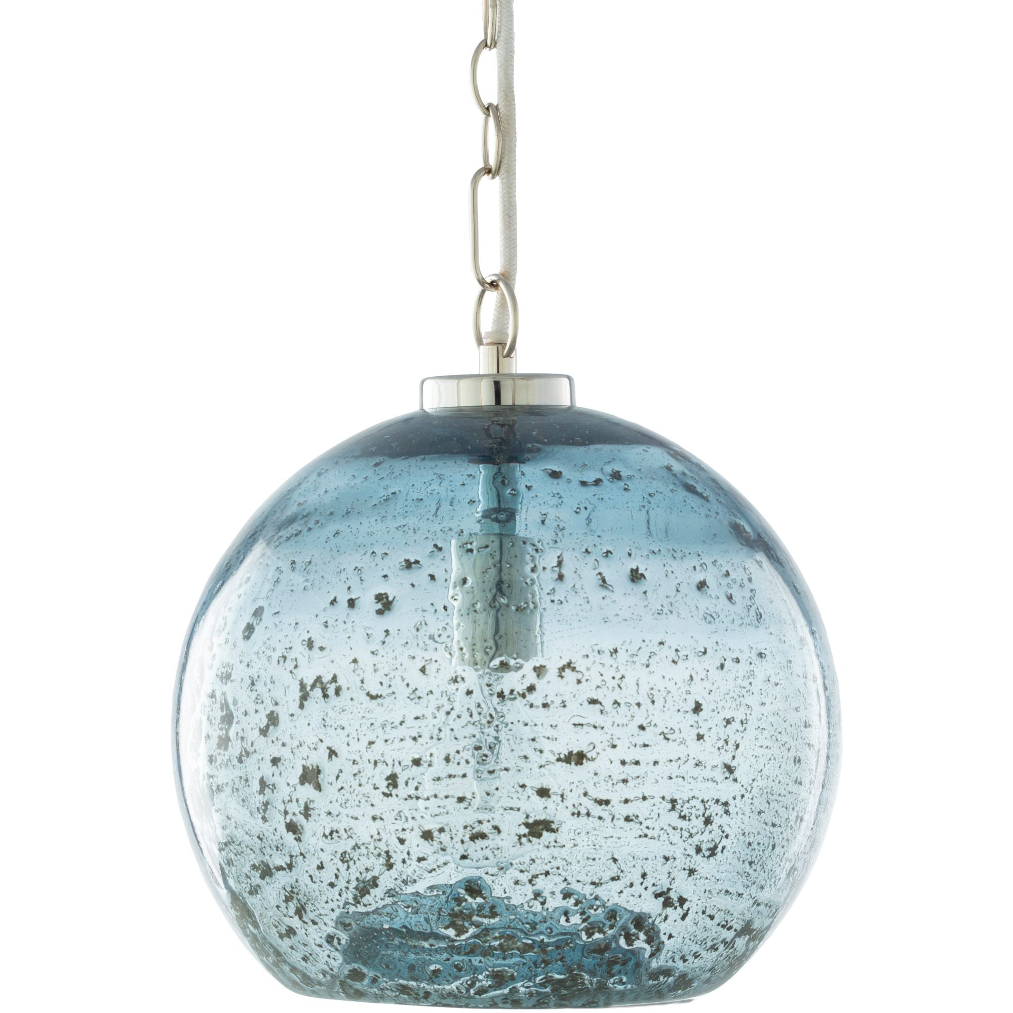 11 Contemporary Clear And Stone Blue Glass Hanging Pendant Ceiling