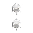 thumbnail image 4 of Bewildely Estante para pasteles en miniatura para minicasa, modelo de vajilla, marco de Metal de capas, muebles de cocina, comida, juguetes, Blanco 2piezas Bewildely CBP384570, 4 of 6