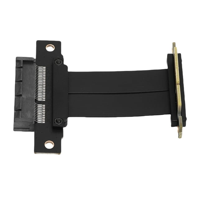 PCIe 4.0 X4 Extension Cable, 90 Male to 180 Female 8Gbps Gen4 GPU Riser Card, Anti EMI Flexible Cable for GPU, M.2, SSD, WiFi Card in ITX Case