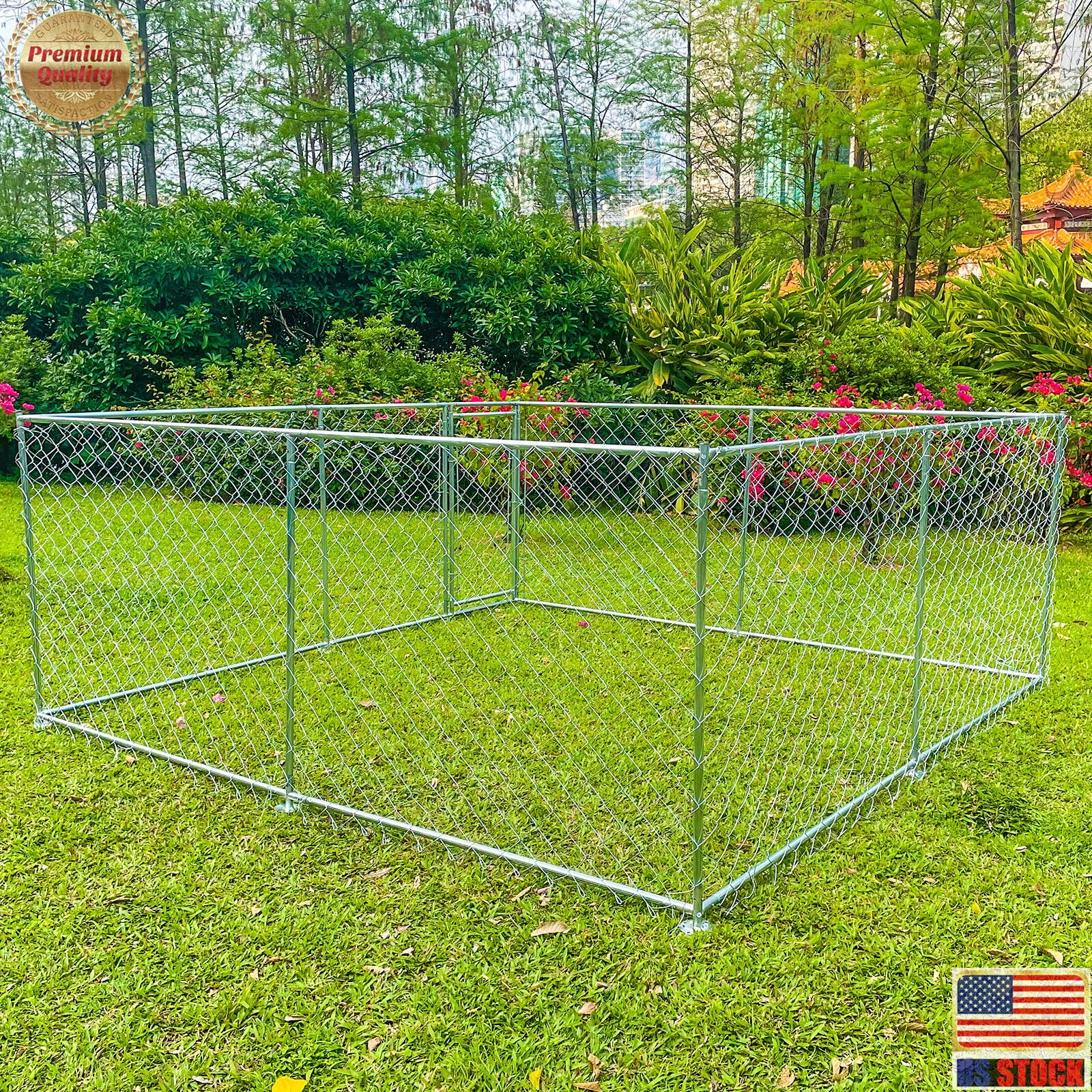 10 x 10ft Large Pet Dog Run House Kennel Cage Backyard Playpen