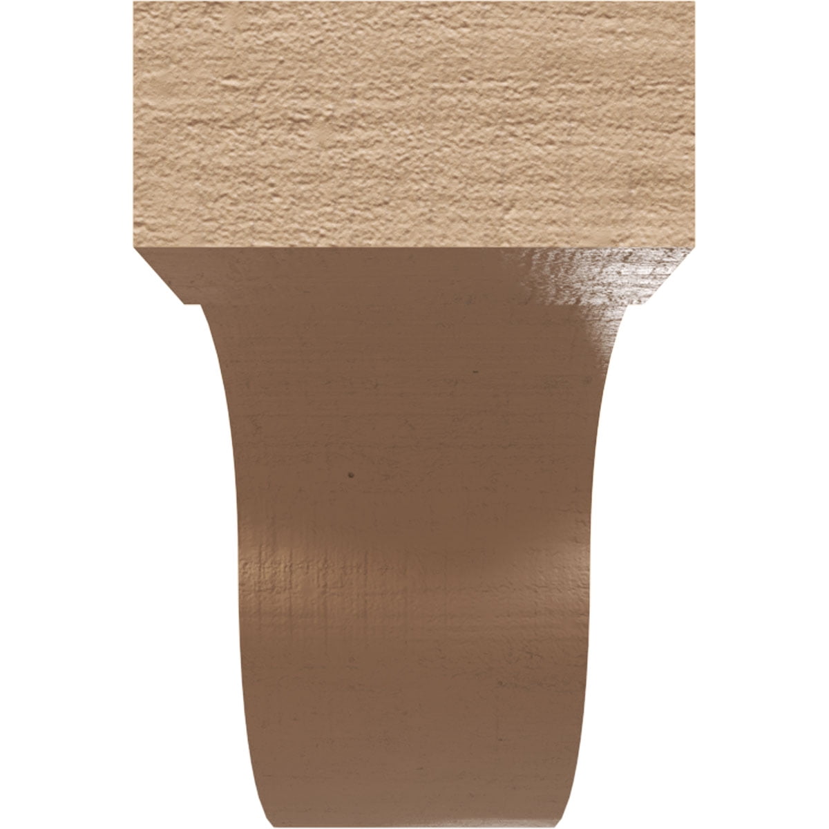 5"W x 30"D x 10"H Thin Del Monte Rough Cedar Woodgrain TimberThane Corbel, Primed Tan
