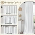 thumbnail image 6 of Elegant Curtains for Living Room 102 Inch Long Faux Linen Back Tab Rod Pocket Full Blackout Viral Curtains for Sliding Glass Door Nursery Thermal Curtains for Summer Heat 52x102 Length 2 Panels White, 6 of 18