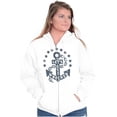 thumbnail image 3 of Let's Get Wrecked Summer Beach Anchor Zip Up Hoodie Men's Women's Brisco Brands X, 3 of 6