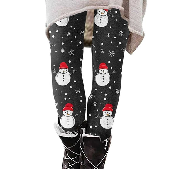 Mingw Women's Christmas Printed Casual Hip Lifting Yoga Pants Leggings Stretch Pants Training Leggings Pants,Multicolor,XL