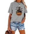 thumbnail image 3 of XCHQRTI Pumpkin Shirt for Women Vintage Halloween Tshirt Graphic Shirts Funny Retro Short Sleeve Tops, 3 of 8