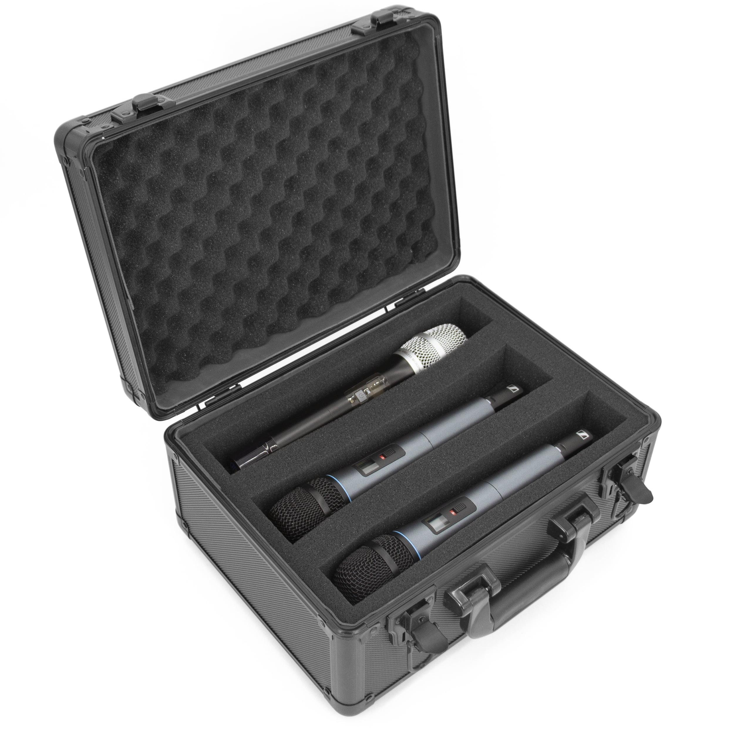 CASEMATIX 14 inch Wireless Microphone Case with Two Layers of Foam