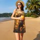 thumbnail image 3 of Fotbe Cute Cow Sunflower Field Vestido de Verano sin Mangas para Mujer – Vestido Midi Línea A, Estilo Camiseta Floral, Vestido Playero Casual y Fluido, 3 of 7