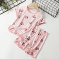 thumbnail image 2 of TOWED22 Baby Girl Summer Pajamas 2 Piece Lounge Set CartoonShort Sleeve Tee and Shorts Soft Sleep Casual Comfy Outfits Clothes Set(Red,6-12 M), 2 of 4