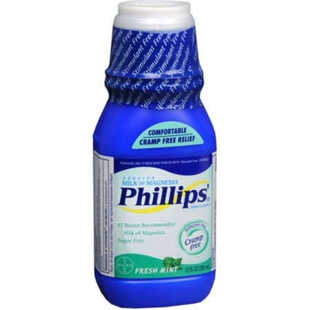 Phillips' Milk of Magnesia, Fresh Mint 12 oz (Pack of