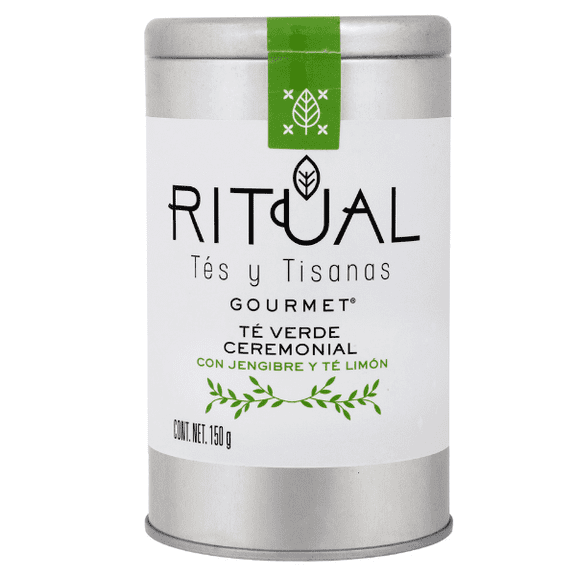 Ritual Gourmet Té verde ceremonial con jengibre y té limón Lata de 150 gramos Ritual Gourmet Tés y Tisanas Ritual Gourmet Té verde ceremonial con jengíbre y té limón