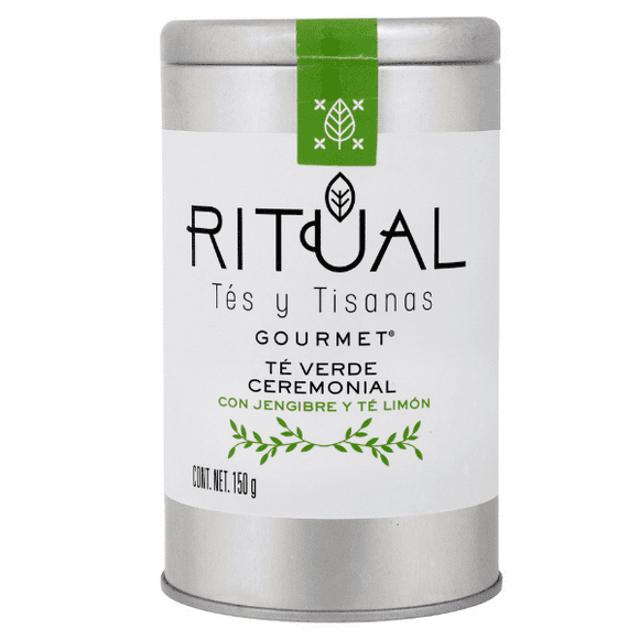 Ritual Gourmet Té verde ceremonial con jengibre y té limón Lata de 150 gramos Ritual Gourmet Tés y Tisanas Ritual Gourmet Té verde ceremonial con jengíbre y té limón