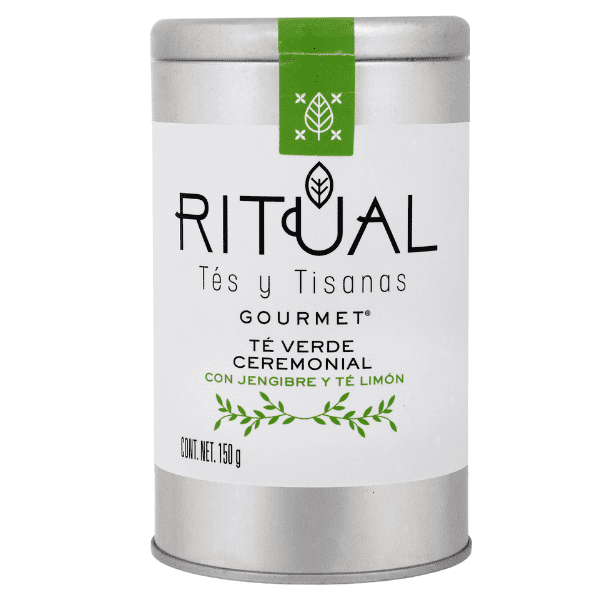 Ritual Gourmet Té verde ceremonial con jengibre y té limón Lata de 150 gramos Ritual Gourmet Tés y Tisanas Ritual Gourmet Té verde ceremonial con jengíbre y té limón