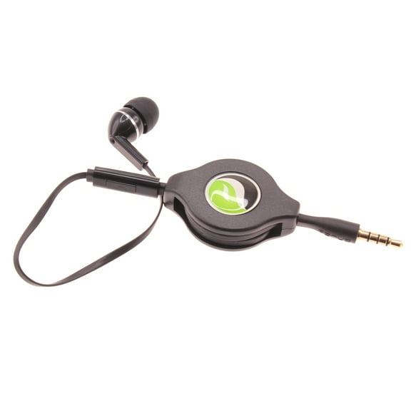 Retractable Mono Earphone for Nokia C200/C100 Phone - Headphone 3.5mm w Mic Headset Handsfree Earbud Earpiece E7A for Nokia C200/C100 Models