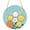 Multicolor, variant on Floral with Smiling Faces Round Front Door Welcome Sign, 7.8 Inch Wall Hanging Decor for Indoor Outdoor, Hand Paint Flowers Aqua Backdrop Home Porch Hanger Decorations for Holiday Gift
