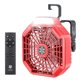 thumbnail image 4 of Ventilador de Camping Inalámbrico para Makita/Bosch/Dewalt/Milwaukee/Black Tecker/craftsman Ventilador de Batería de 14,4-18 V con Control Remoto de Luz LED para Camping, Emergencia y Lugar de Trabajo, 4 of 13