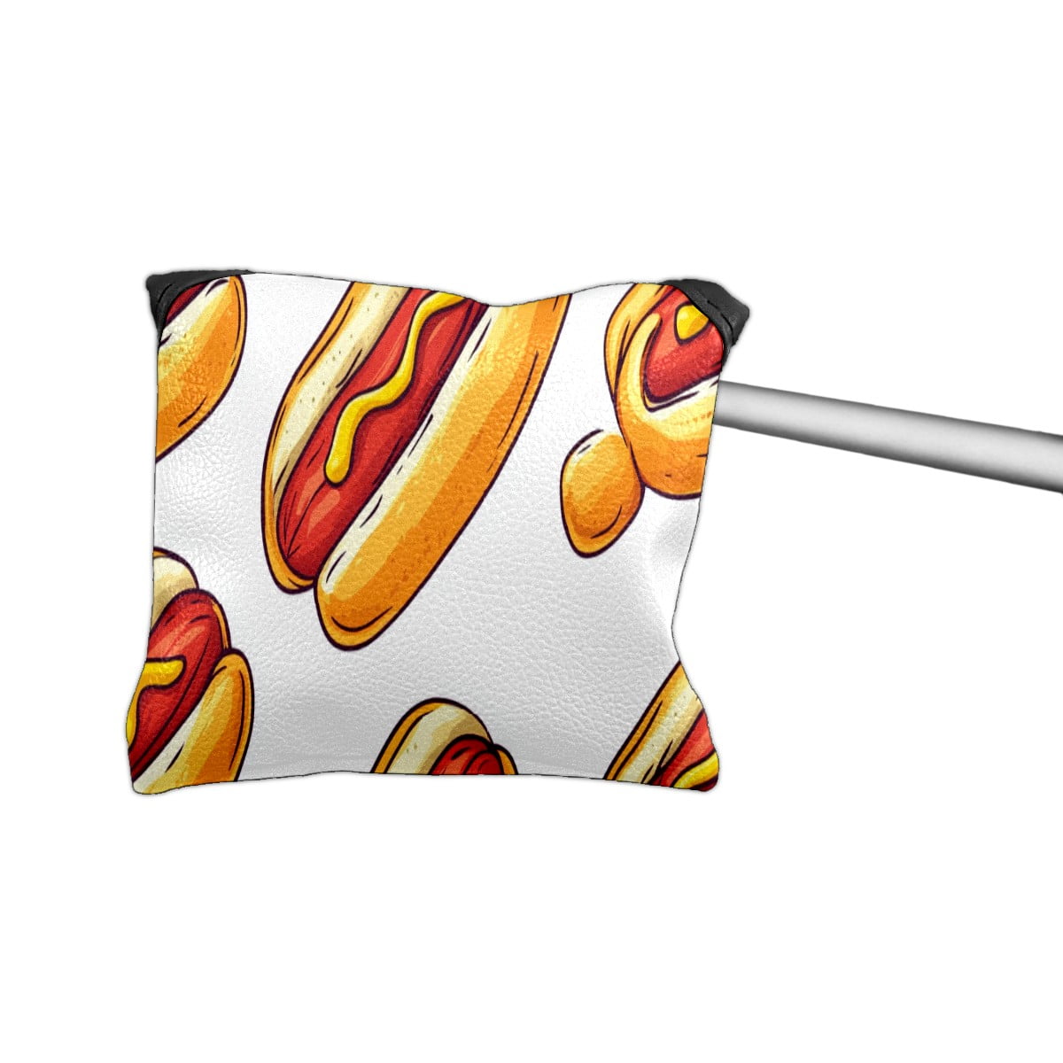 Golf Mallet Putter Cover Premium Leather Waterproof Golf Putter Head Cover with Magnetic Closure Cute Hot Dog