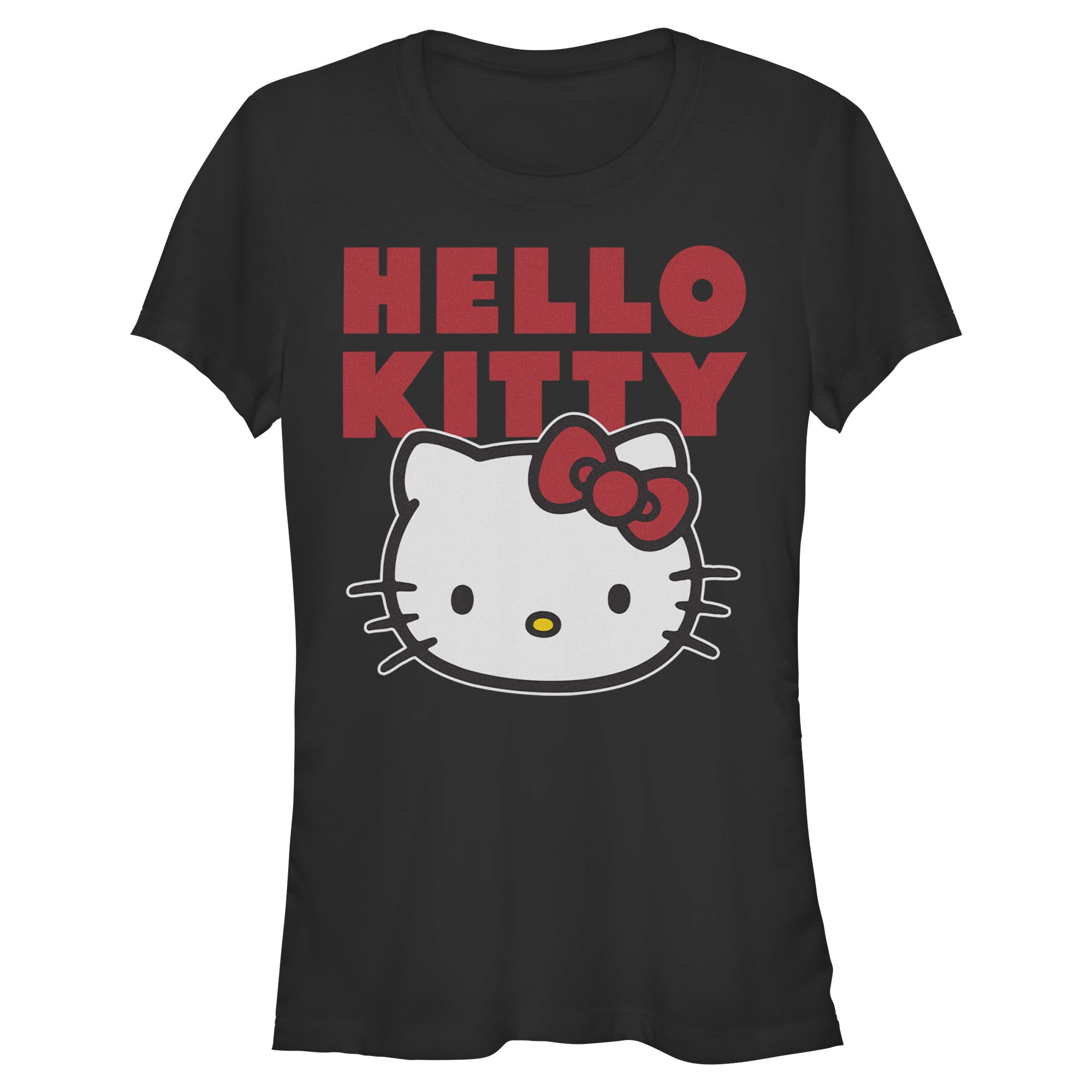 Hello Kitty Women's Cotton Graphic Skimmer Tee with Embroidery