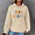 thumbnail image 2 of VISALY Hoodies Pullover Graphic Sweatshirts Plus Size for Women Trendy 2025 Cute Casual Sweater Winter Pullover Sweatshirts Oversized Sweatshirt Waffle Sweater Fall Sweatshirt Beige L, 2 of 7