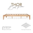 thumbnail image 3 of allforwood Thor Solid Wood Bed Frame - Full Size - Japanese Joinery - Wood Slat Support - No Box Spring Needed - Easy Assembly - Minimalist & Modern Style (Light Oak, Full), 3 of 6