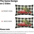 thumbnail image 5 of Red Truck Christmas Lumbar Pillow Covers 12x20 Inch Set of 2, Xmas Tree Car Black Buffalo Plaid Winter Decorative Throw Pillow Cases Outdoor Cushion Covers Holiday Farmhouse Sofa Couch Bed Decor, 5 of 6
