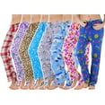 thumbnail image 5 of ToBeInStyle Women's Pack of 2 Randomly Assorted Printed Design Fleece Lined Pajama Bottoms - Medium, 5 of 6