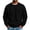 Black, variant on Crew Neck Sweatshirt for Men Long Sleeve Pullover Chest Patch Pocket Relaxed Fit Casual Weekend Outfit,Black (XXXL)