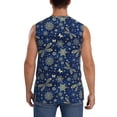thumbnail image 4 of Fotbe Dark Blue Christmas Men's Camiseta sin Mangas Estampada para Hombres, Playera Casual para Gimnasio, Entrenamiento, Playa-XX-Large, 4 of 7