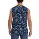 thumbnail image 4 of Fotbe Dark Blue Christmas Men's Camiseta sin Mangas Estampada para Hombres, Playera Casual para Gimnasio, Entrenamiento, Playa-Large, 4 of 7