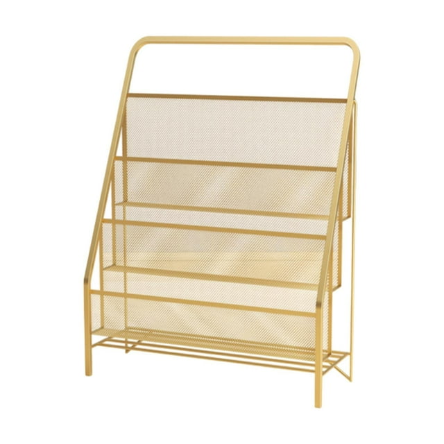 Luzkey Bookshelf Kidards Children Book Rack Storage 3 Licer Reading Reading Book Patole Books Biboction Children's Biboction Organizer Golden