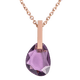 thumbnail image 1 of Collar Mujer con Dije de Cristales LuckyLy, Cadena Acero Inoxidable, Modelo Amber violeta UNITALLA, 1 of 8