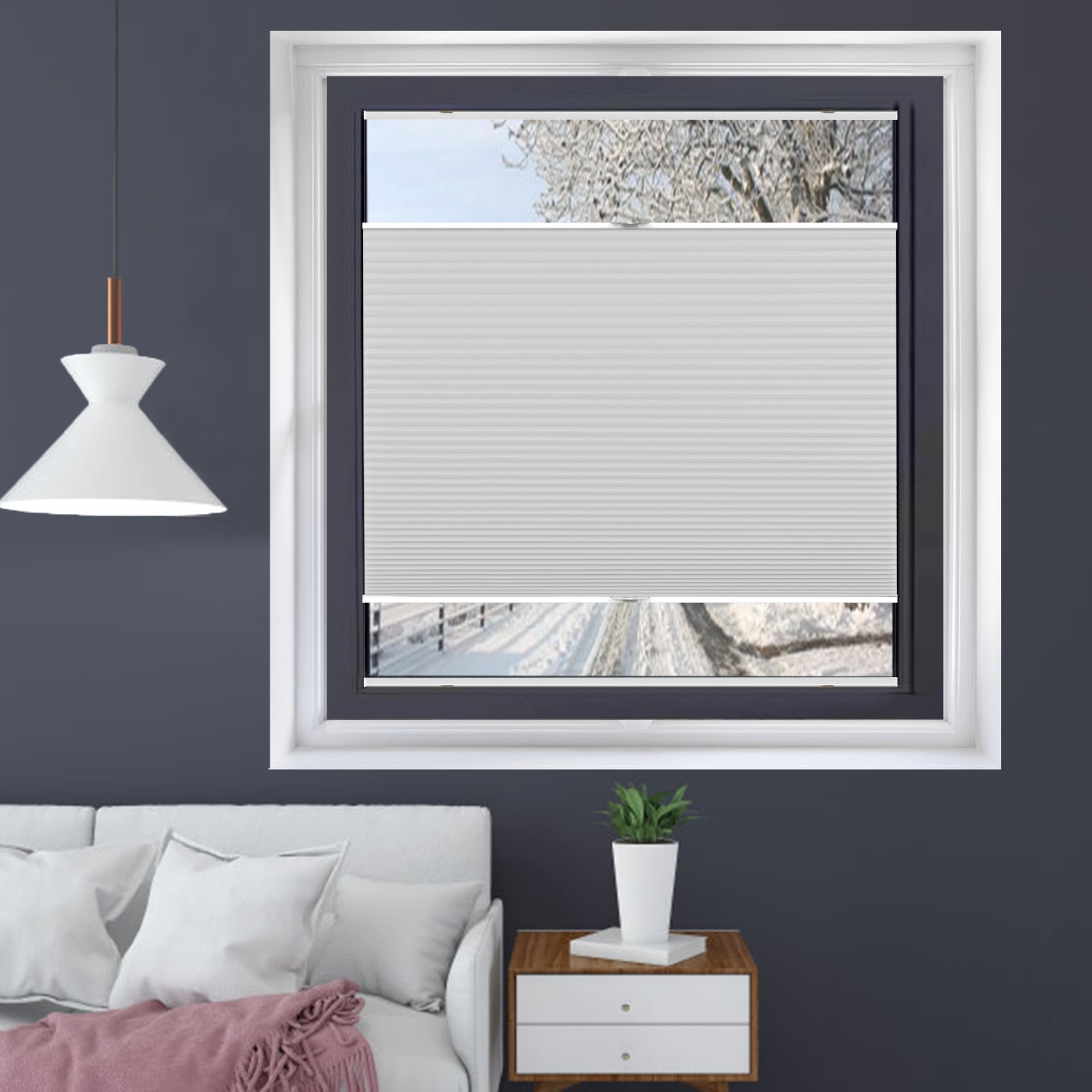 GeTopBlinds Blackout Cellular Shades Top Down Bottom Up