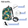 thumbnail image 4 of Honeii Hawaiian Style Print Canvas College Laptop Backpack, Durable Rucksack Travel Notebook Bag School Backpack Book Bag for Men Women-Small, 4 of 7