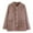 Brown A3, variant on Hrsba Button Bed Jacket for Women Solid Color Fleece Lined Thick Long Sleeve Pj Tops