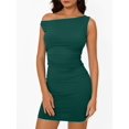 thumbnail image 2 of Vestido Trendy Queen Mini Summer 2025 con hombros descubiertos, verde para W, 2 of 6