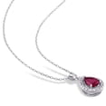 thumbnail image 5 of Everly Women's Created Sapphire and Created Ruby Sterling Silver Jewelry Set, 5 of 9