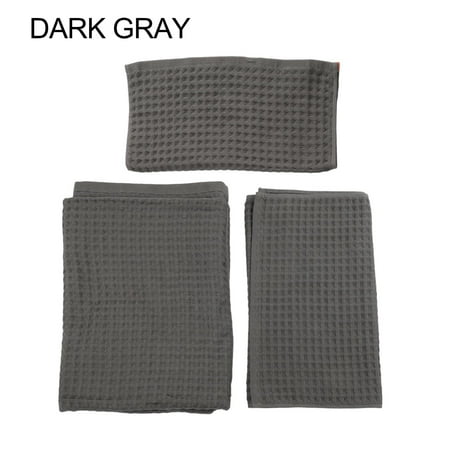 3Pcs/Set Waffle Weave 100% Cotton Bath Towel Set Towels Absorbent And Soft Towel Hand Towel Bath Towel Colorful Bath Products