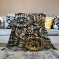 thumbnail image 2 of Orinice Gears Clock Face Steampunk Theme Warm Lightweight Blanket Soft Fleece Blankets for All Seasons, Living Room Sofa Decor, Cow Gifts, Excellent Hand Feel, Multiple Sizes Available 40x50in, 2 of 6