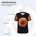 thumbnail image 5 of Fotbe Orange Dalia Baseball Jersey Shirt for Men and Women, Casual Short Sleeves Button Down T-Shirt-XX-Large, 5 of 9