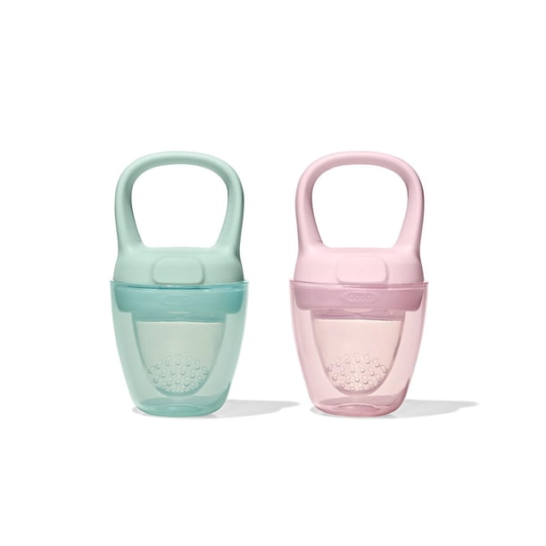 Alimentador de Silicona para Bebés OXO Tot 2 Piezas Opal y Blossom